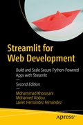 Cover: Streamlit for Web Development - APress