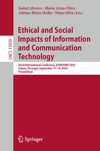 Enlarge image Cover: Ethical and Social Impacts of Information and Communication Technology - Springer