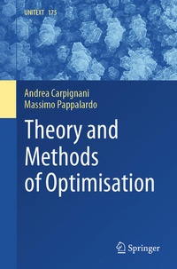 Enlarge image Cover: Theory and Methods of Optimisation - Springer