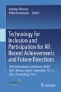 Cover: Technology for Inclusion and Participation for All: Recent Achievements and Future Directions - Springer
