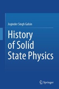 Cover: History of Solid State Physics - Springer