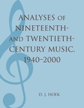 Cover: Analyses of Nineteenth- and Twentieth-Century Music, 1940-2000 - Scarecrow Press