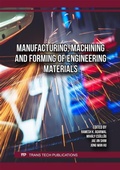 Cover: Manufacturing, Machining and Forming of Engineering Materials - Trans Tech Publications Ltd