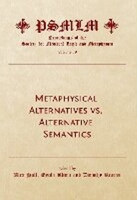 Enlarge image Cover: Metaphysical Alternatives vs. Alternative Semantics - Cambridge Scholars Publishing