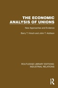 Cover: The Economic Analysis of Unions - Routledge