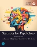 Cover: Statistics for Psychology, Global Edition + MyLab Psychology with Pearson eText (Package) - Pearson Education Limited