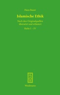 Cover: Islamische Ethik - Weidmannsche Hildesheim