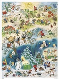 Cover: Adventskalender &raquo;Vier Jahreszeiten&laquo; 29 x 39 cm - Korsch Verlag
