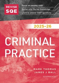 Abbildung von: Revise SQE Criminal Practice 2025/26 - Fink Publishing Ltd