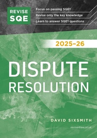Abbildung von: Revise SQE Dispute Resolution 2025/26 - Fink Publishing Ltd