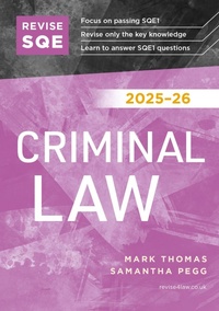 Abbildung von: Revise SQE Criminal Law 2025/26 - Fink Publishing Ltd