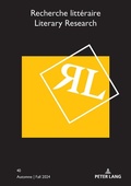 Cover: Recherche litt&eacute;raire / Literary Research - Peter Lang Verlag