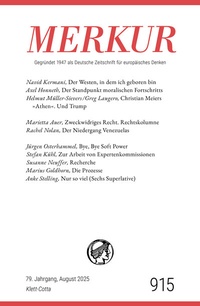 Abbildung von: MERKUR 8/2025, Jg.79 - Klett-Cotta
