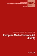 Cover: European Media Freedom Act (EMFA) - Manz