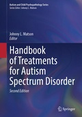 Cover: Handbook of Treatments for Autism Spectrum Disorder - Springer