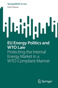 Cover: EU Energy Politics and WTO Law - Springer