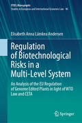Cover: Regulation of Biotechnological Risks in a Multi-Level System - Springer