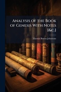 Cover: Analysis of the Book of Genesis With Notes [&c.] - Hutson Street Press