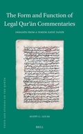 Cover: The Form and Function of Legal Qur?an Commentaries - Brill