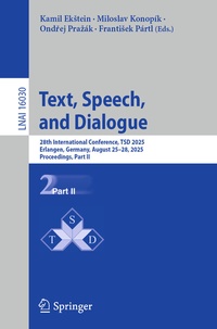 Enlarge image Cover: Text, Speech, and Dialogue - Springer