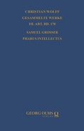 Cover: Samuel Grosser: Pharus intellectus sive logica electiva methodo neo-veterum praeceptis - Georg Olms Verlag