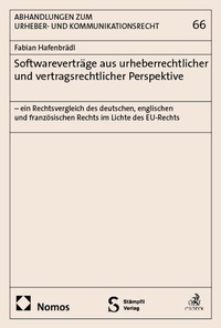 Abbildung von: Softwareverträge aus urheberrechtlicher und vertragsrechtlicher Perspektive - Nomos
