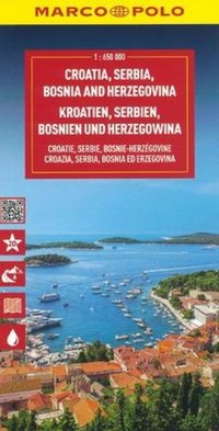 Abbildung von: Croazia, Serbia, Slovenia, Bosnia-Erzegovina 1:650.000 - Carte stradali Marco Polo;Marco Polo