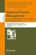 Bild: Business Process Management: Responsible BPM Forum, Process Technology Forum, Educators Forum - Springer