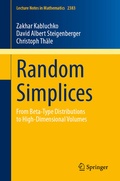 Cover: Random Simplices - Springer