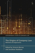 Cover: The Origins of Company Law - Hart Publishing