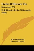 Cover: Etudes D'Histoire Des Sciences V1 - Kessinger Publishing
