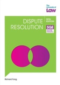 Cover: SQE Dispute Resolution 5e - The University of Law Publishing Limited