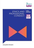 Cover: SQE Ethics and Professional Conduct 5e - The University of Law Publishing Limited