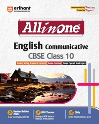 Enlarge image Cover: Arihant All in One English Communicative Class 10 for Cbse Exams 2025-26 as Per Latest Syllabus Cbqs, Focused Theory, Reading, Writing, Grammar & Literature, Review Exercises, Sample Papers - Arihant Publications India Limited