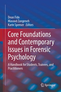 Enlarge image Cover: Core Foundations and Contemporary Issues in Forensic Psychology - Springer