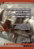 Cover: The 3rd International Conference on Recent Advances in Materials and Manufacturing Technologies (IMMT) - Trans Tech Publications Ltd