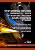 Cover: The 13th International Conference on Nano and Materials Science & 8th International Conference on Materials Engineering and Applications - Trans Tech Publications Ltd