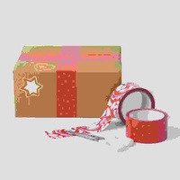 Abbildung von: Paketklebeband Marmoriert, Rot / Weiß - Rico Design GmbH & Co.KG