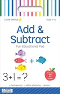 Cover: Little Genius Vol. 2 - Small Activity Pad - Add & Subtract - Lake Press