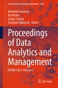 Cover: Proceedings of Data Analytics and Management - Springer