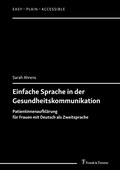 Cover: Einfache Sprache in der Gesundheitskommunikation - Frank & Timme