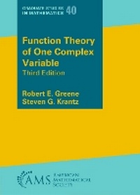 Enlarge image Cover: Function Theory of One Complex Variable - American Mathematical Society