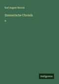 Cover: Zimmerische Chronik - Antigonos Verlag