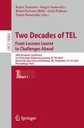 Cover: Two Decades of TEL. From Lessons Learnt to Challenges Ahead - Springer