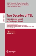 Cover: Two Decades of TEL. From Lessons Learnt to Challenges Ahead - Springer
