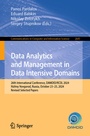 Cover: Data Analytics and Management in Data Intensive Domains - Springer