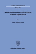 Bild: Wiederaufnahme des Strafverfahrens zulasten Abgeurteilter - Duncker & Humblot