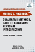 Cover: Qualitative Methods, Part III Subjective Personal Introspection - Vibrant Publishers
