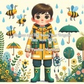 Cover: Adam and the Buzzy Bee Brigade -Tiny Tech Team - Megan Parker