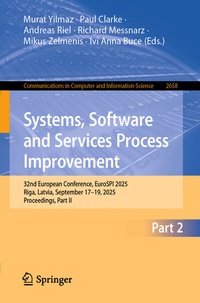 Enlarge image Cover: Systems, Software and Services Process Improvement - Springer